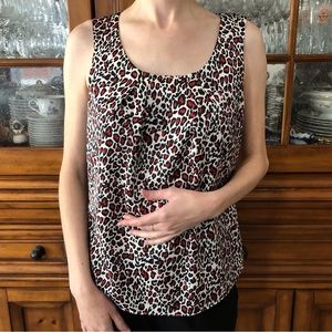 EUC Tahari sleeveless print top